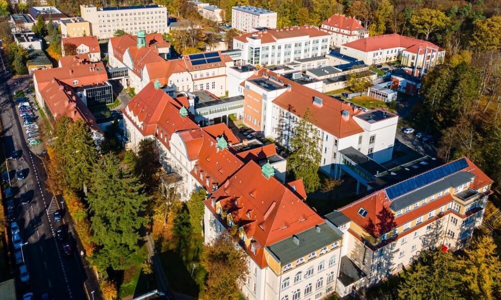 Szpital Wojewódzki w Koszalinie z lotu ptaka.