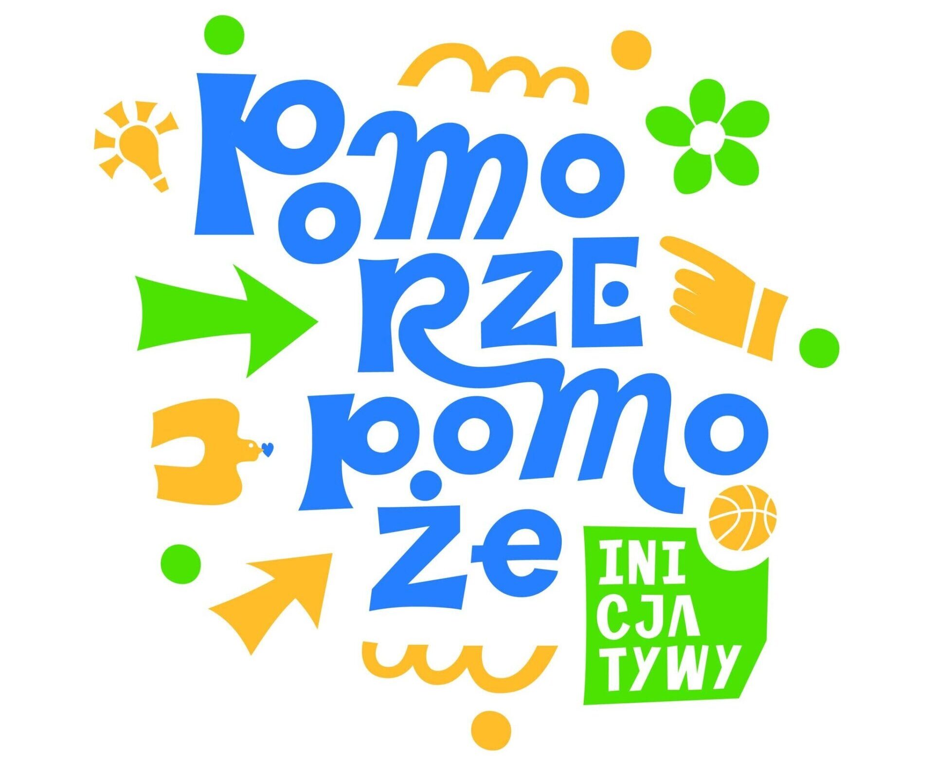 plakat z nazwą konkursu Pomorze pomoże inicjatywy